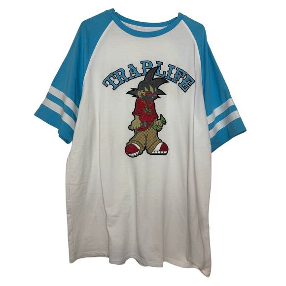 Odd Culture Other - Odd Culture Trap Life Graphic Tee Men's 3XL Short Sleeve T-shirt Waite/Blue